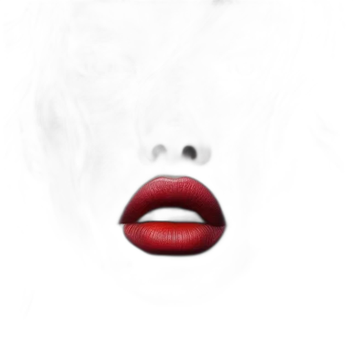 face, mask, hair, photorealistic, pixel art, concept art, 3d render, red transparent PNG cut-out