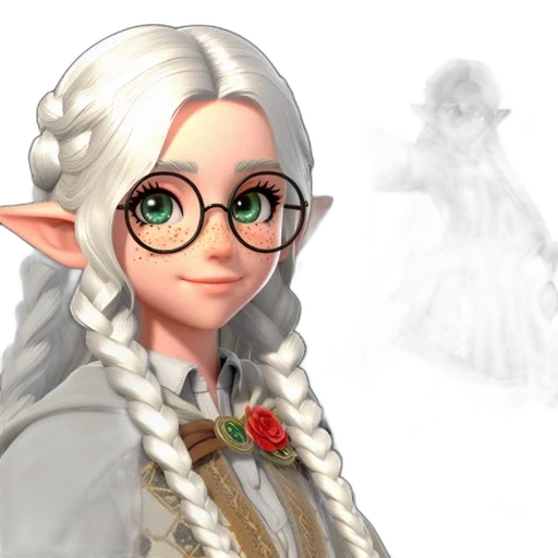 staff, concept art, fantasy art, 3d render, pixel art, pastel, monochrome, elf-like transparent PNG cut-out