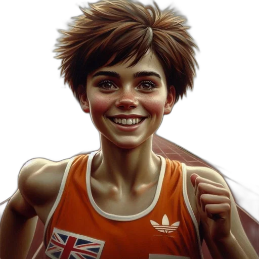 face, photorealistic, concept art, comic book art, oil painting, joyful, young, woman transparent PNG cut-out