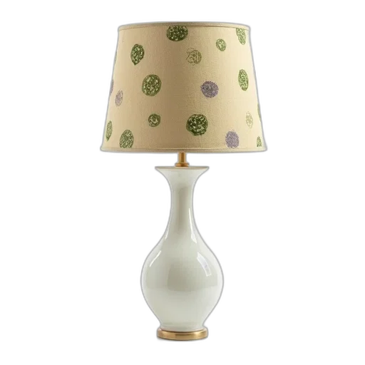 furniture, 3d render, beige, lamp, white, base, patterned, shade transparent PNG cut-out