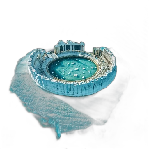 jewelry, crown, 3d render, photorealistic, concept art, underwater, blue, circular transparent PNG cut-out