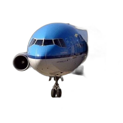 staff, 3d render, photorealistic, blue, white, airplane, parked, tarmac transparent PNG cut-out