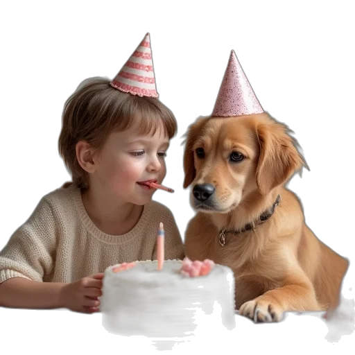 hat, boy, girl, eating transparent PNG cut-out