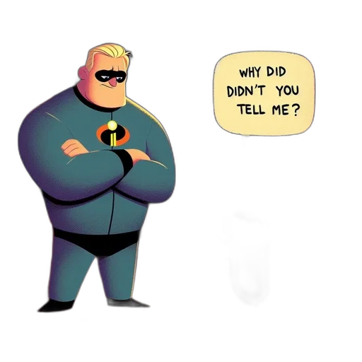 jacket, robot, staff, concept art, comic book art, cartoon, 3d render, incredibles transparent PNG cut-out