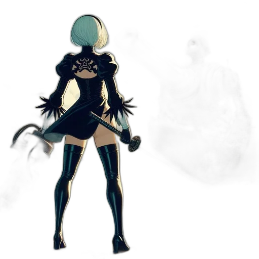 mask, creature, dress, staff, concept art, fantasy art, pixel art, 3d render transparent PNG cut-out