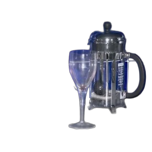 bottle, 3d render, wine, glass, coffee, press, spoon, sit transparent PNG cut-out