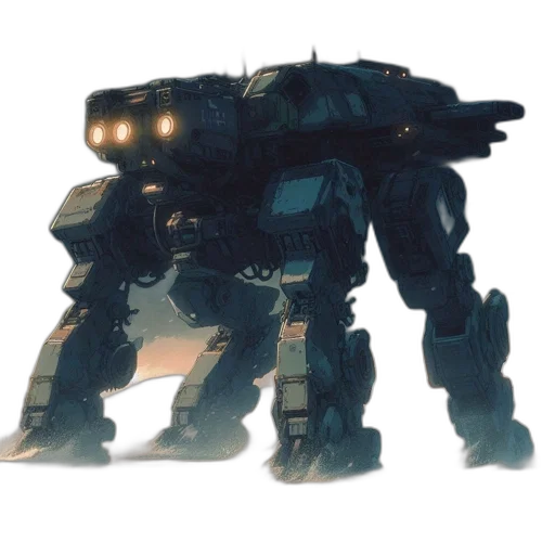 robot, weapon, creature, animal, concept art, 3d render, cyberpunk, pixel art transparent PNG cut-out