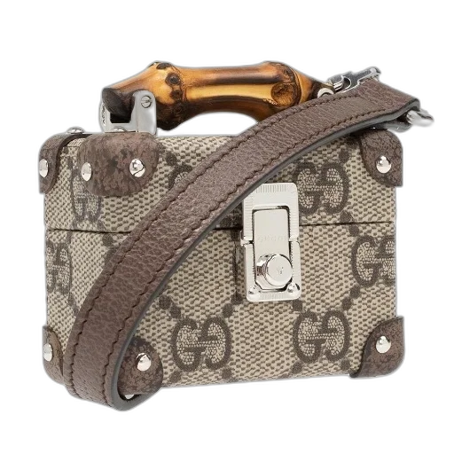 jewelry, gucci, supreme, canvas, box, bag, bamboo, handle transparent PNG cut-out