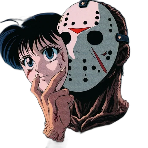 mask, face, creature, comic book art, concept art, anime, cartoon, fire transparent PNG cut-out