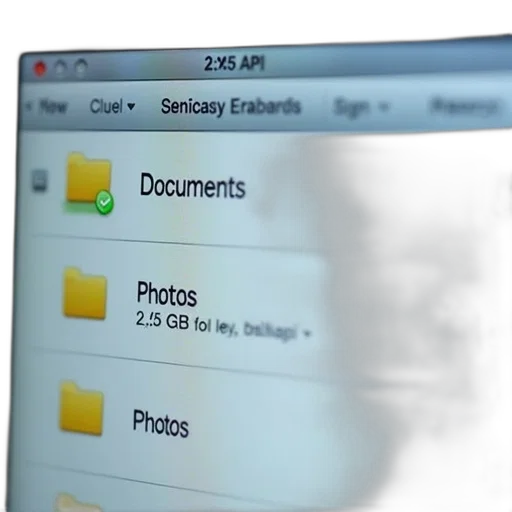 computer, screen, displaying, file, management, interface, green, checkmark transparent PNG cut-out