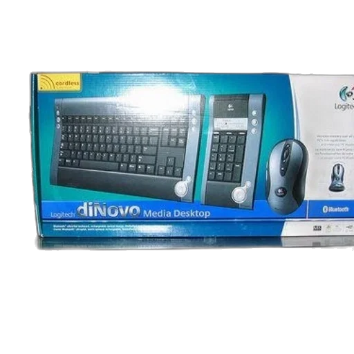 weapon, logitech, dinovo, media, desktop, keyboard, mouse, set transparent PNG cut-out