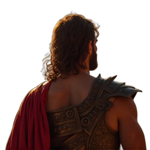 sword, weapon, hair, crown, photorealistic, fantasy art, 3d render, god transparent PNG cut-out