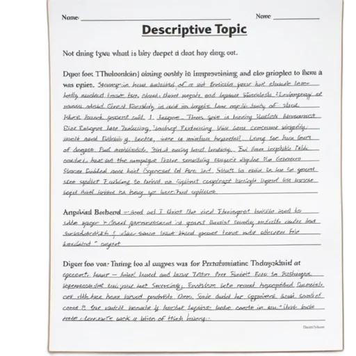 descriptive, topic, essay, writing, worksheet transparent PNG cut-out
