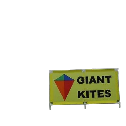 staff, vibrant, yellow, sign, words, giant, kites, prominently transparent PNG cut-out