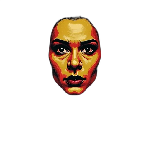 face, mask, robot, umbrella, pixel art, photorealistic, comic book art, concept art transparent PNG cut-out