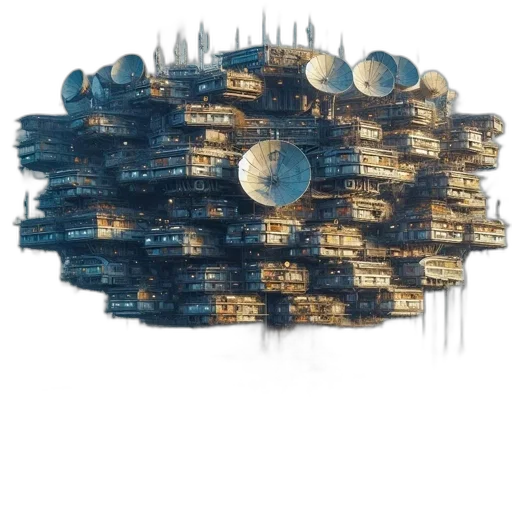 building, crown, jacket, robot, concept art, fantasy art, 3d render, pixel art transparent PNG cut-out