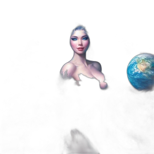 concept art, fantasy art, 3d render, photorealistic, outer space, underwater, earth tones, pastel transparent PNG cut-out