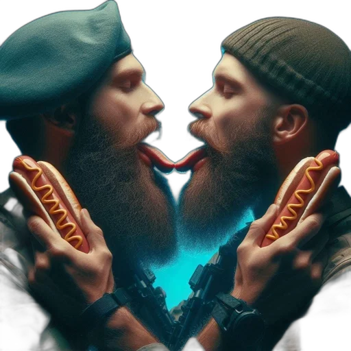 face, concept art, fantasy art, photorealistic, 3d render, two, bearded, men transparent PNG cut-out