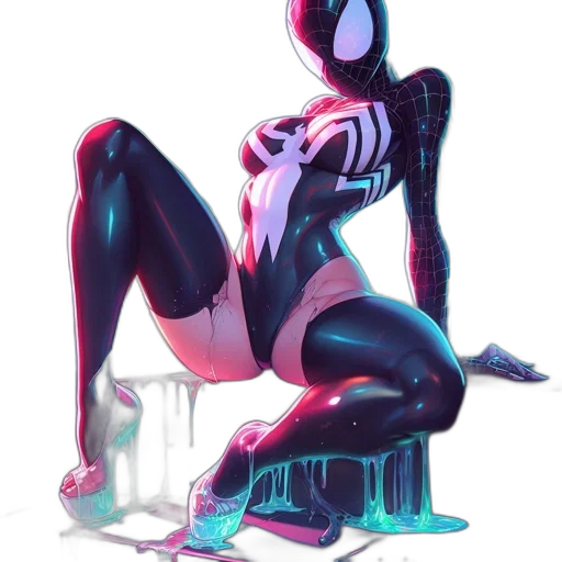 comic book art, concept art, cyberpunk, fantasy art, neon lights, neon, monochrome, colorful transparent PNG cut-out