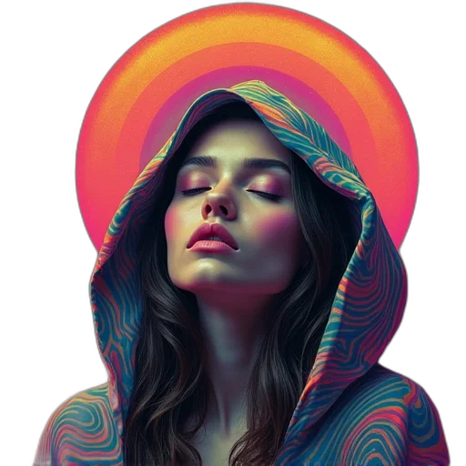 jacket, face, dress, hat transparent PNG cut-out