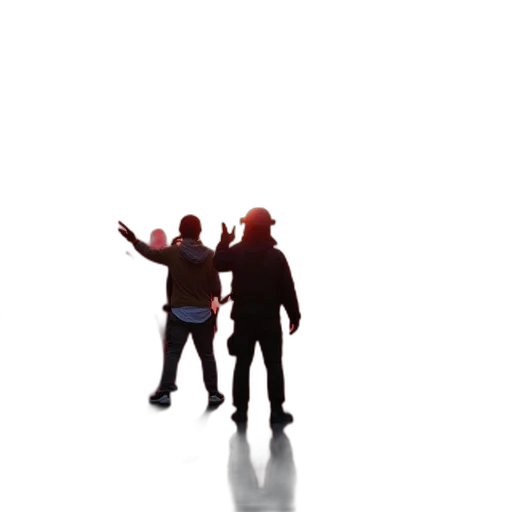 staff, jacket, umbrella, 3d render transparent PNG cut-out