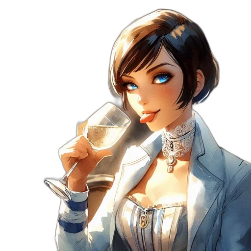 staff, dress, concept art, anime, pixel art, cartoon, blue, pastel transparent PNG cut-out