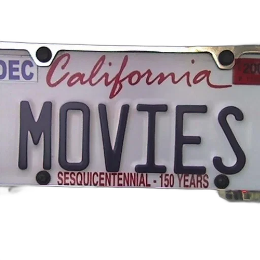car, california, license, plate, word, movies, written transparent PNG cut-out