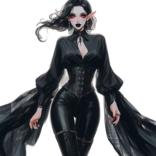 dress, mask, concept art, fantasy art, comic book art, pixel art, dark, monochrome transparent PNG cut-out