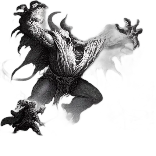 dragon, creature, mask, staff, concept art, fantasy art, comic book art, 3d render transparent PNG cut-out