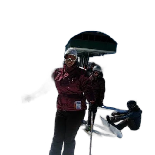 staff, umbrella, jacket, weapon, photorealistic, 3d render, concept art, snow transparent PNG cut-out