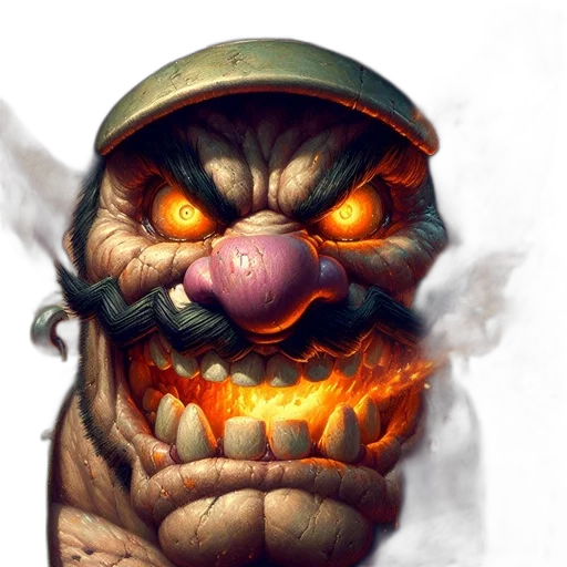 face, mask, concept art, fantasy art, photorealistic, comic book art, mario, video transparent PNG cut-out