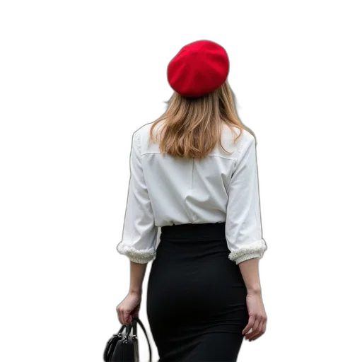 hat, dress, staff, jacket transparent PNG cut-out
