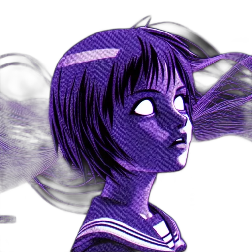 mask, hair, robot, face, comic book art, concept art, anime, 3d render transparent PNG cut-out