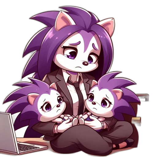 animal, anime, pixel art, cartoon, concept art, monochrome, dark, animated transparent PNG cut-out