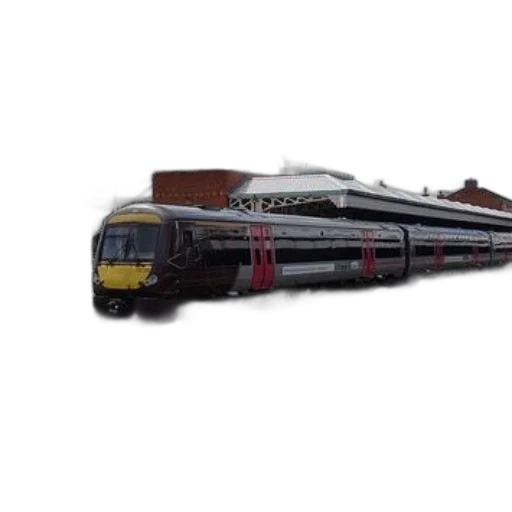 weapon, 3d render, photorealistic, concept art, modern, train, red, accents transparent PNG cut-out