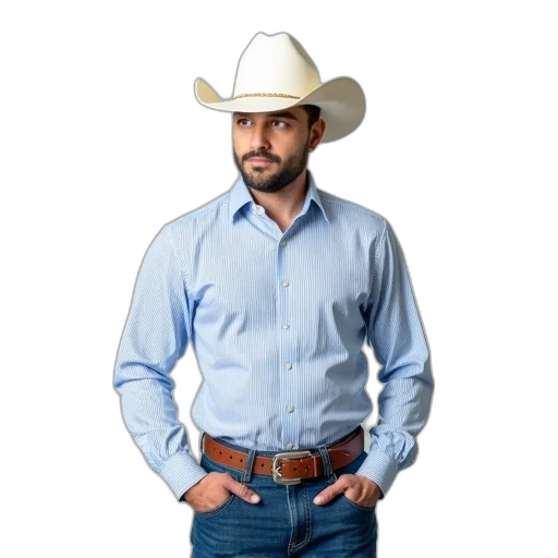 hat, jacket, staff, animal, man, wearing, white, cowboy transparent PNG cut-out