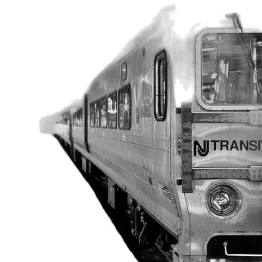 photorealistic, 3d render, concept art, black, white, photo, transit, train transparent PNG cut-out