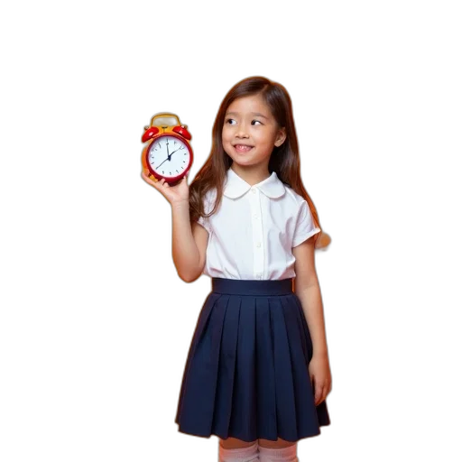photorealistic, 3d render, cartoon, anime, young, girl, standing, front transparent PNG cut-out