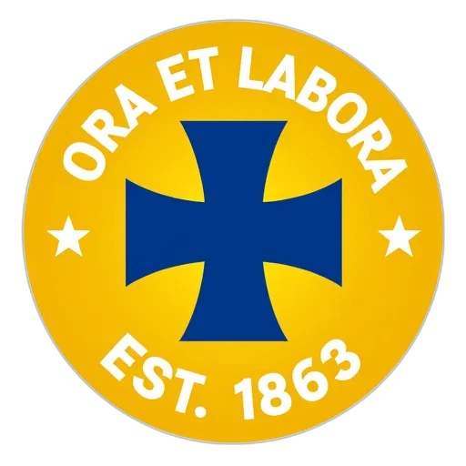 staff, circular, emblem, yellow, blue, color, scheme, features transparent PNG cut-out