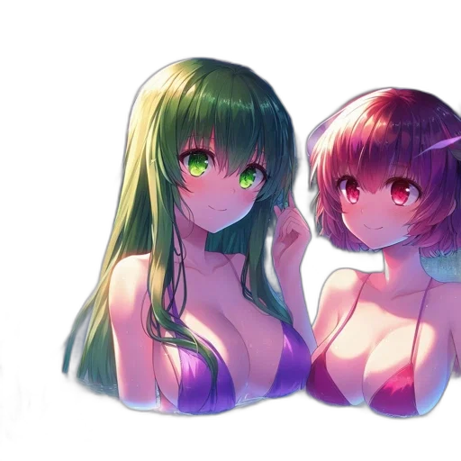 anime, pixel art, concept art, watercolor, neon lights, fire, outer space, underwater transparent PNG cut-out