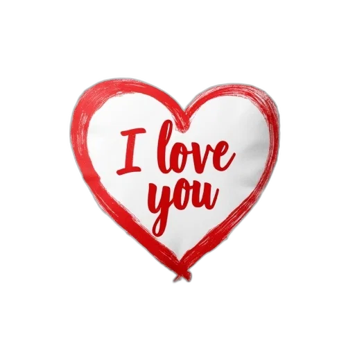 white, pillow, red, heart, design, phrase, love, written transparent PNG cut-out