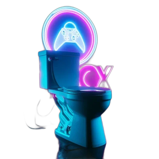 robot, bottle, staff, umbrella, concept art, vaporwave, 3d render, cyberpunk transparent PNG cut-out