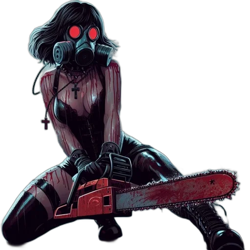 robot, weapon, staff, creature, concept art, comic book art, cyberpunk, pixel art transparent PNG cut-out