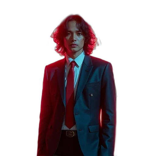 jacket, staff, robot, face, photorealistic, pixel art, concept art, comic book art transparent PNG cut-out