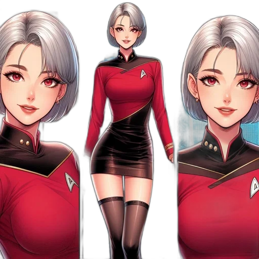 concept art, comic book art, pixel art, fantasy art, outer space, red, dark, female transparent PNG cut-out