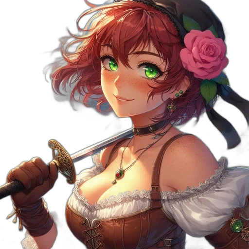 weapon, staff, sword, crown, fantasy art, anime, concept art, watercolor transparent PNG cut-out