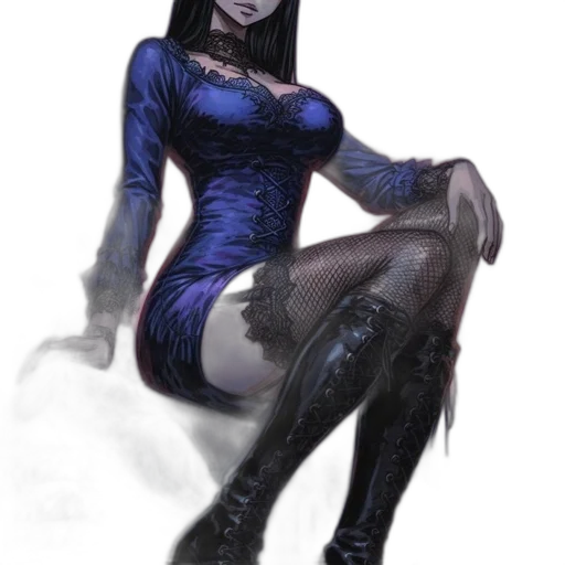 dress, mask, creature, robot, fantasy art, concept art, comic book art, cyberpunk transparent PNG cut-out