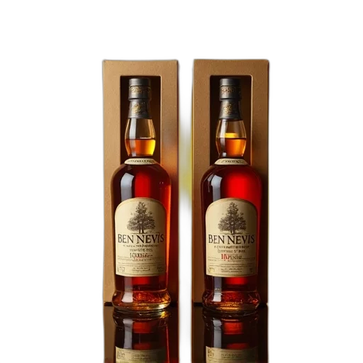 two, bottles, ben, nevis, year, old, highland, single transparent PNG cut-out