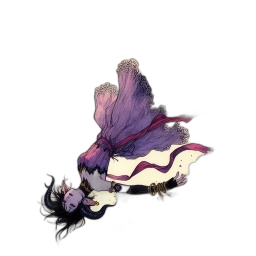 dragon, creature, mask, flower, concept art, watercolor, fantasy art, pixel art transparent PNG cut-out