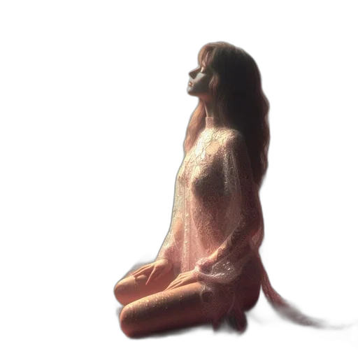 creature, hair, dress, animal, concept art, photorealistic, 3d render, fantasy art transparent PNG cut-out